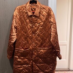 MOTHER Orange Quilted Jacket Overcoat